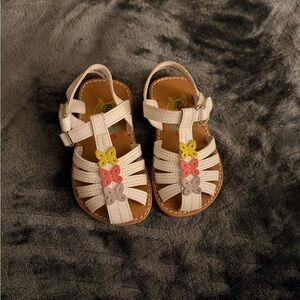 Rachel Shoes Kids Sandals - White with Multicolor Butterflies